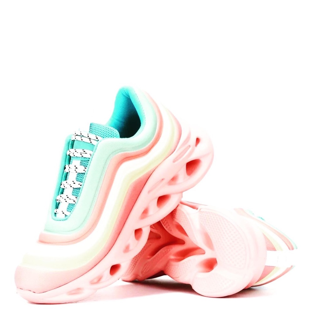 Chic Pink Rainbow Fashion Sneakers